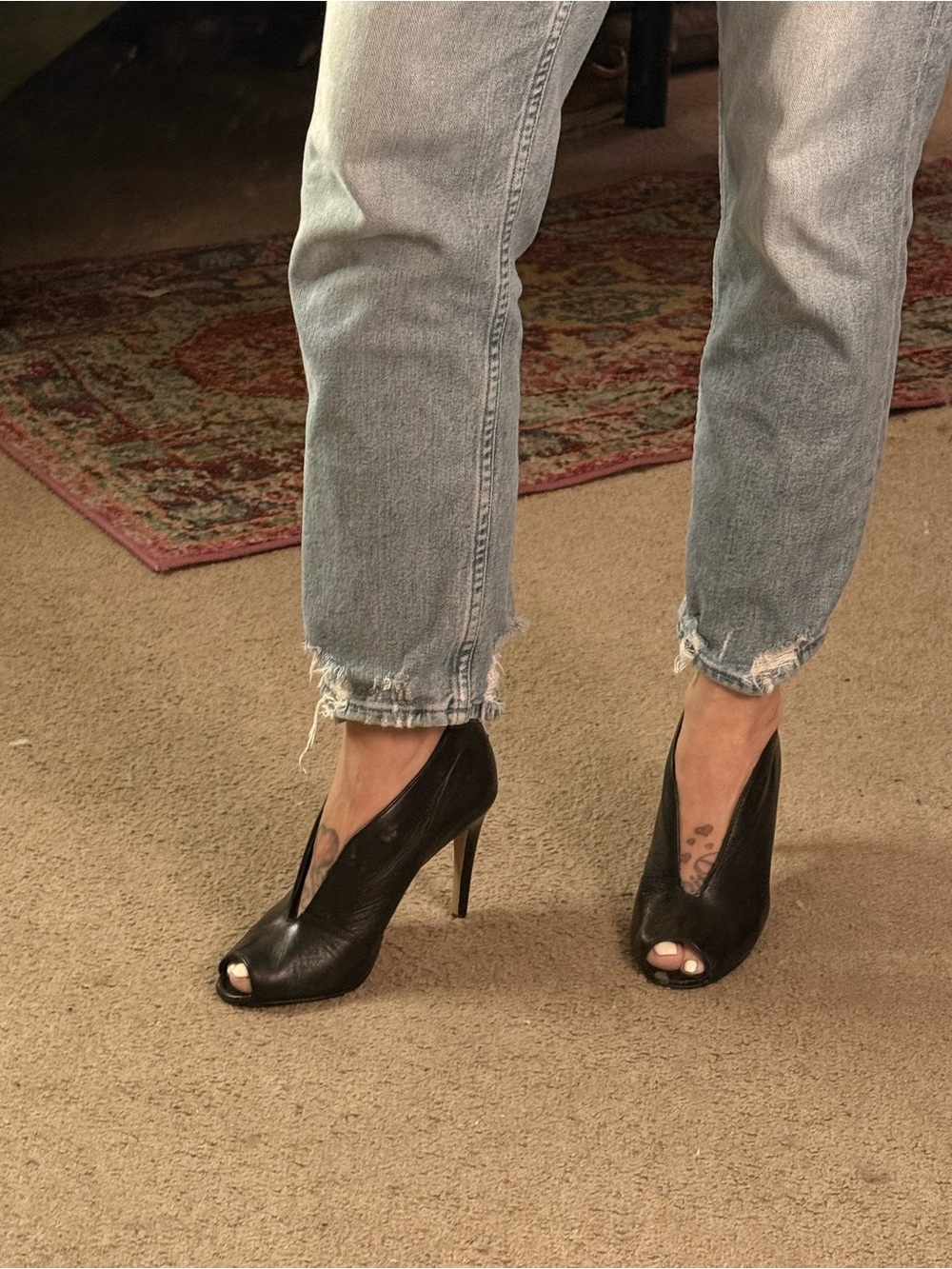 GUC Halogen Ankle Boot Studded Heels 6.5 fit 7 IMO